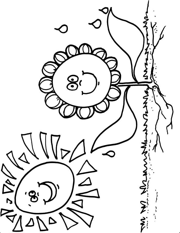 Plansa de colorat cu Primavara 114 19